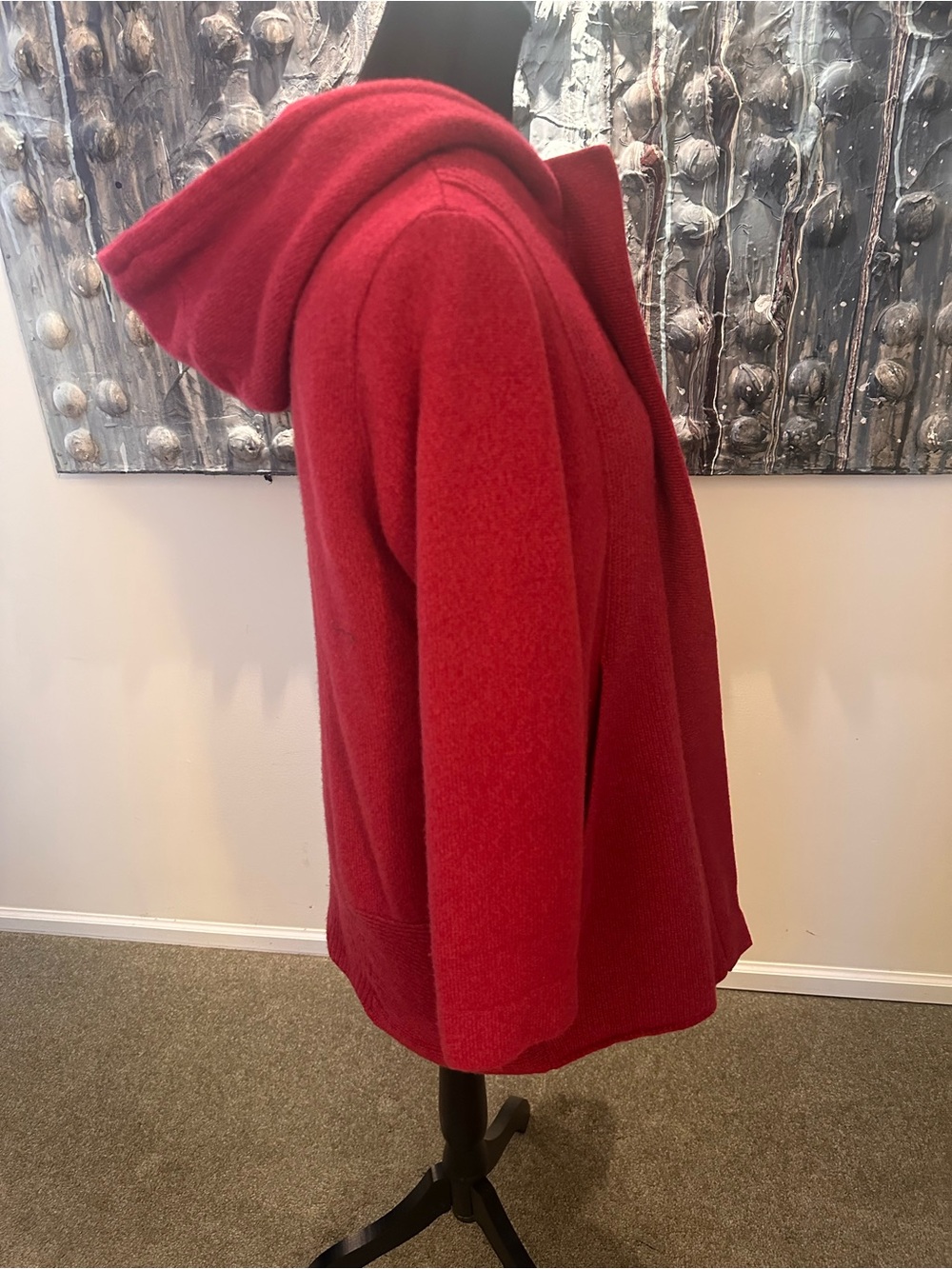 Morado Medium Red Hooded Coat 18” PTP - Picture 10 of 16